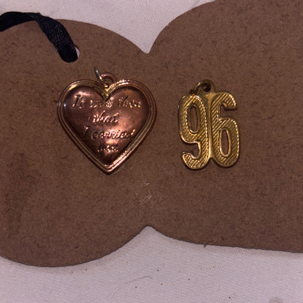 Heart and Number 96 Pendant Set